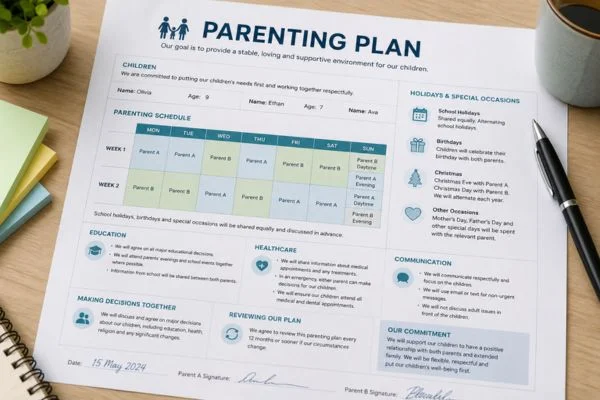 Understand parenting plans Newport